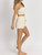 Terrycloth Crop And Shorts Set In Cream