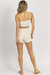 Terrycloth Crop And Shorts Set In Cream