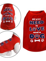 All you Need is Love and a Dog | Dog Shirt - Red