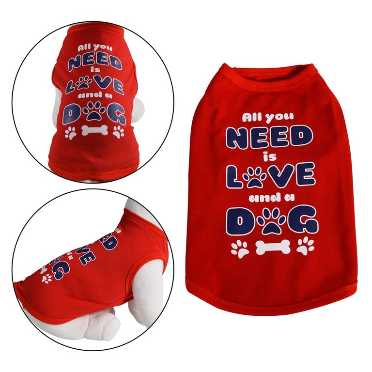 All you Need is Love and a Dog | Dog Shirt - Red