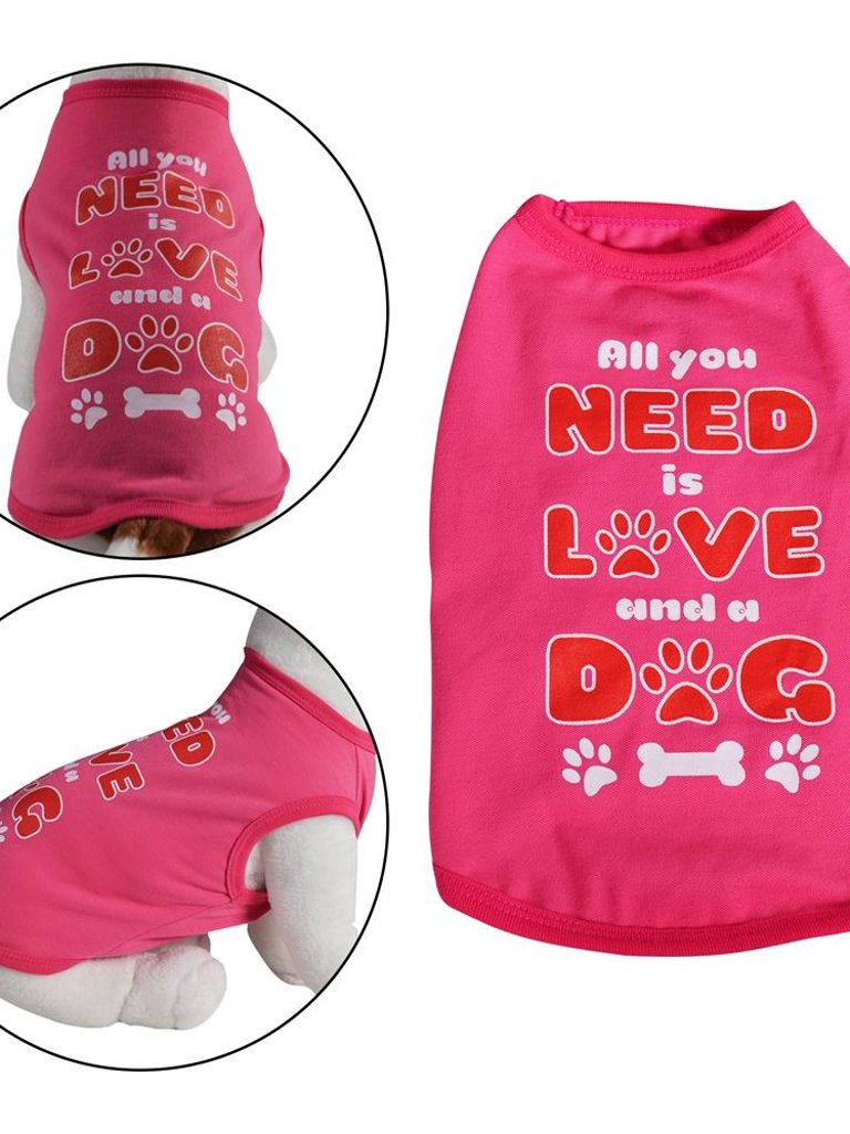 All you Need is Love and a Dog | Dog Shirt - Pink