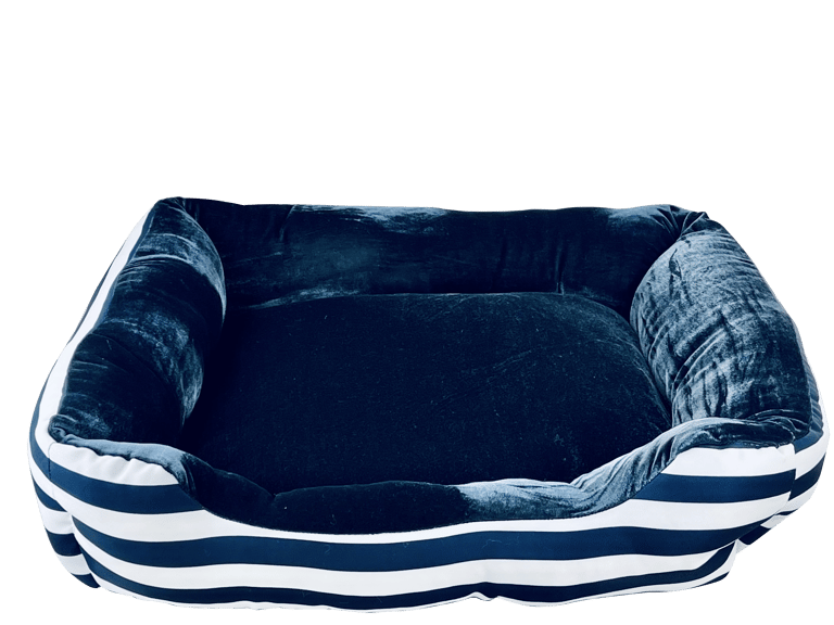 Cozy Dog Bed Blue Stripe - Blue