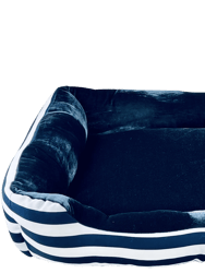 Cozy Dog Bed Blue Stripe - Blue