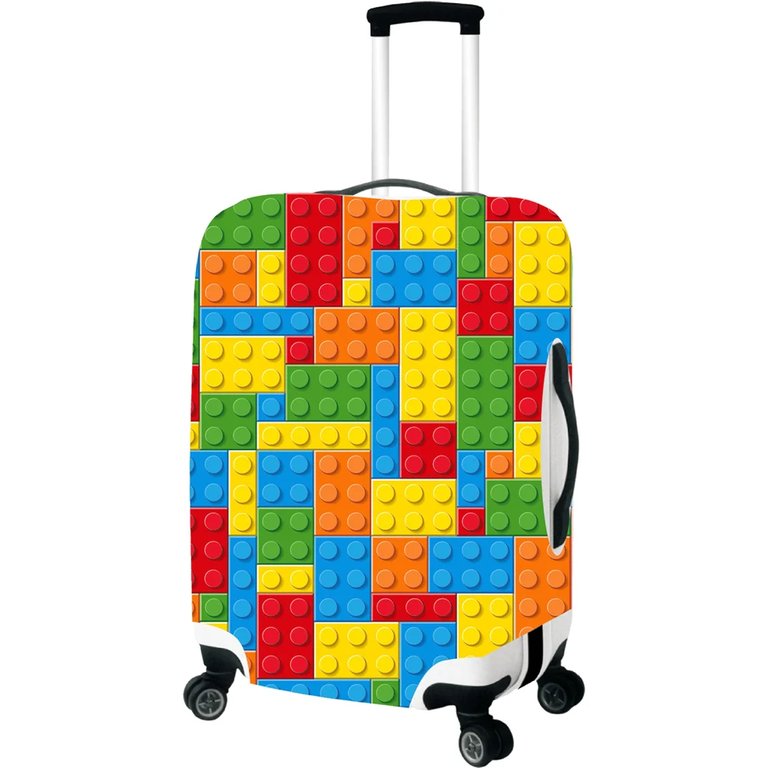 Decorative Luggage Cover - Building Bricks