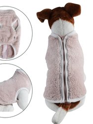 Faux Sheep Fur Dog Vest - Tan Fur
