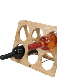 Foldable 6 Bottle Wine Rack
