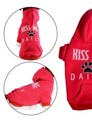 Kiss Me Daily Dog Sweatshirt - Red