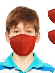 Plain Two Layer Reusable Face Masks for Kids (2-pack)