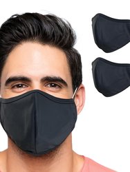 Reusable Plain Face Mask for Adults (2-pack) - Dark Gray