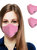 Reusable Plain Face Mask for Adults (2-pack) - Pink with Flag