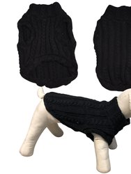 Turtleneck Dog Sweater - Black Sweater