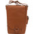 Vino Faux Leather Two Bottle Wine Messenger Bag - Brown Leather