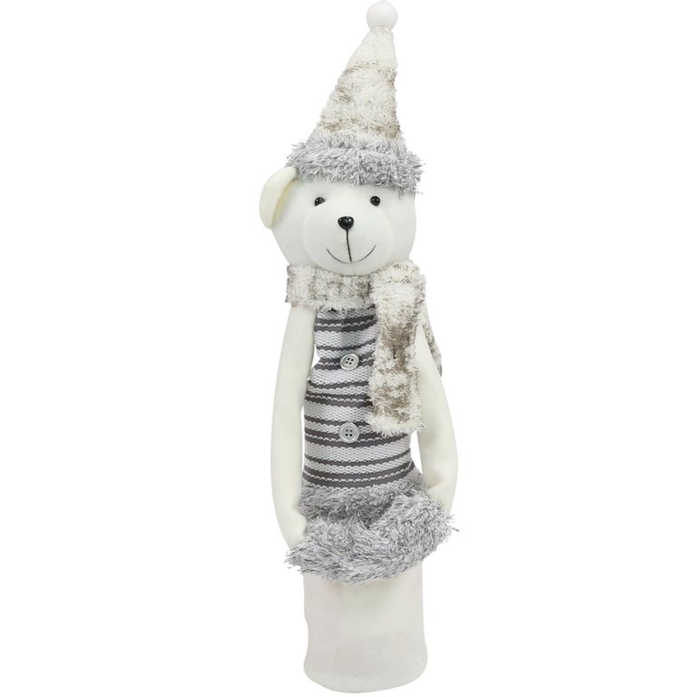 Wine Sock White Christmas Collection - Bear White