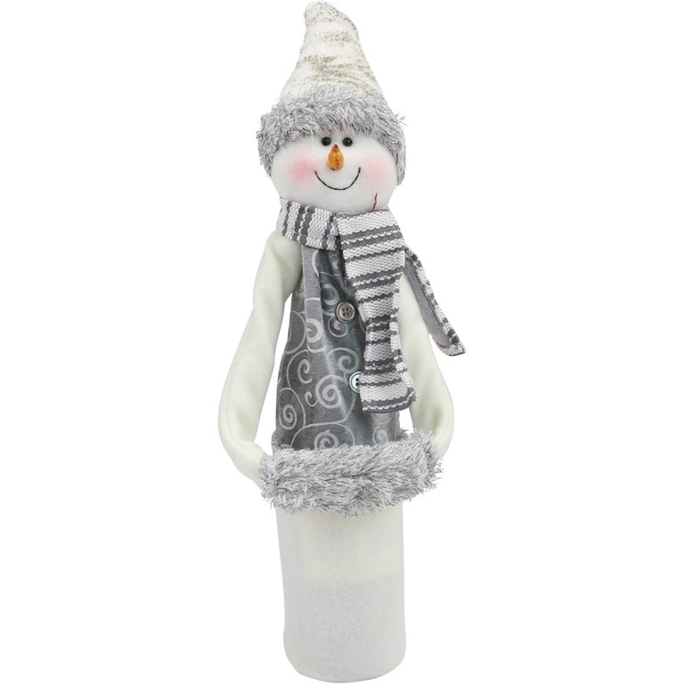 Wine Sock White Christmas Collection - Frosty White