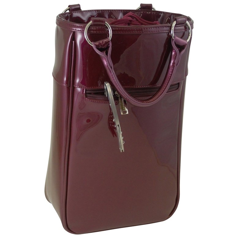 Wine Tote Two Bottle Harmony Design - Purple Candy