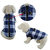 Winter Coat With Thick Fleece Zipper Closure And Leash Ring - Blue-White