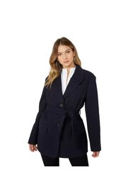 Womens/Ladies Belted Blazer