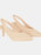 Womens/Ladies Daisy Sling Back Kitten Heel Court Shoes - Beige