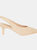 Womens/Ladies Daisy Sling Back Kitten Heel Court Shoes - Beige - Beige