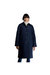 Womens/Ladies Diamond Quilted Button Front Coat - Navy - Navy