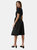 Womens/Ladies Fit And Flare Belted Dress - Black