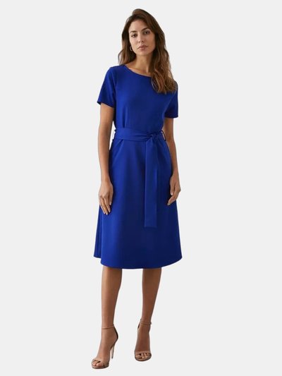 Principles Womens/Ladies Fit And Flare Belted Dress - Cobalt product