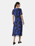 Womens/Ladies Floral Mesh Midi Dress