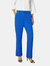 Womens/Ladies High Waist Tapered Pants - Cobalt