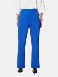 Womens/Ladies High Waist Tapered Pants - Cobalt