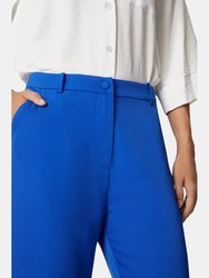 Womens/Ladies High Waist Tapered Pants - Cobalt