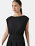 Womens/Ladies Jersey Belt Midi Dress - Black