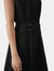 Womens/Ladies Jersey Belt Midi Dress - Black