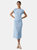Womens/Ladies Jersey Ruched Side Midi Dress - Aqua - Aqua