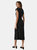 Womens/Ladies Jersey Ruched Side Midi Dress - Black