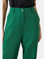 Womens/Ladies Kickflare High Waist Pants - Green