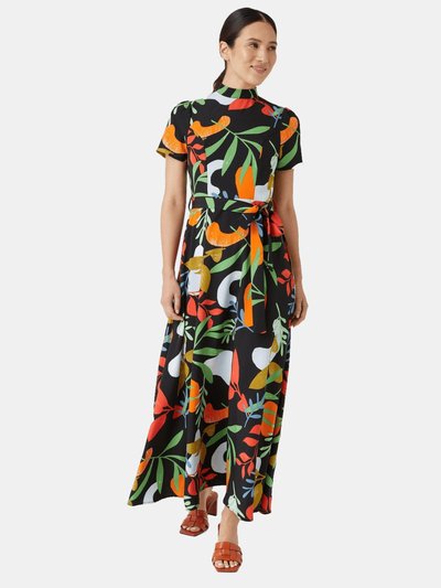 Principles Womens/Ladies Leaf Print Short-Sleeved Midi Dress product