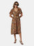Womens/Ladies Leopard Print Wrap Dress