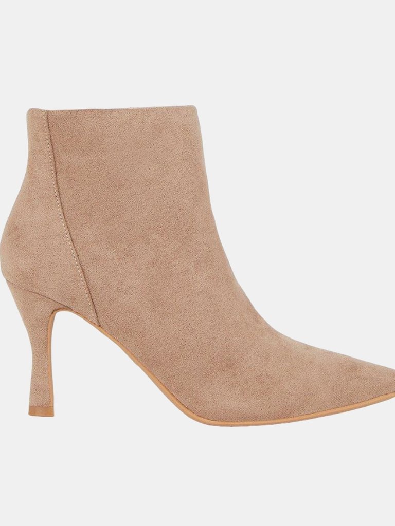 Womens/Ladies Ophelia Stiletto Heel Ankle Boots - Taupe - Taupe