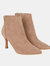 Womens/Ladies Ophelia Stiletto Heel Ankle Boots - Taupe