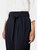 Womens/Ladies Paperbag High Waist Pants - Navy
