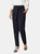 Womens/Ladies Paperbag High Waist Pants - Navy - Navy