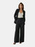 Womens/Ladies Premium Wide Leg Pants - Black