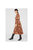 Womens/Ladies Printed Tie Neck Midi Dress - Multicolored