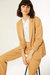 Womens/Ladies Ruched Tailored Blazer - Camel