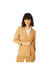 Womens/Ladies Ruched Tailored Blazer - Camel - Camel