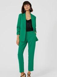 Womens/Ladies Tailored Ankle Grazer Trousers - Green - Green