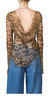 Reversible Open Back Cowl Top In Savanna