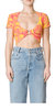 Terry Jacquard Crop Top In Pink Lemonade - Pink Lemonade