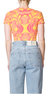 Terry Jacquard Crop Top In Pink Lemonade