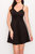 Lace Fit And Flare Mini Dress - Black